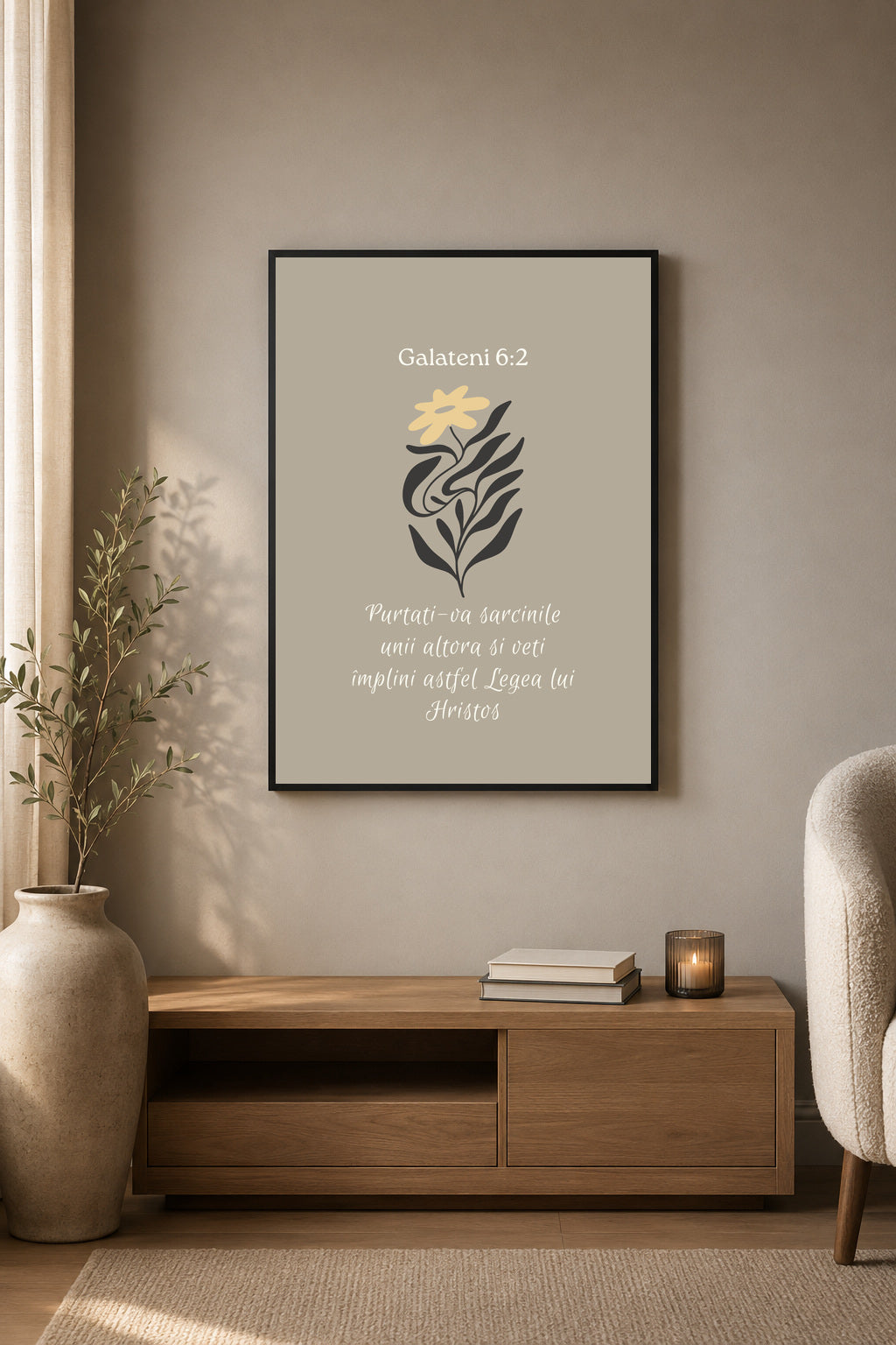 Tablou „Purtați-vă sarcinile unii altora” – Galateni 6:2