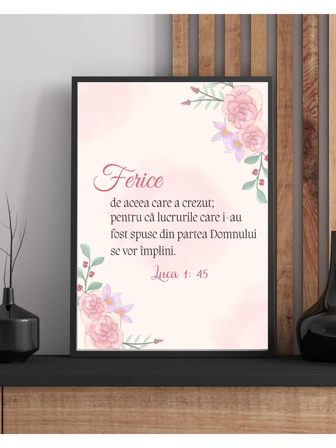 Tablou Creștin – „Ferice de aceea care a crezut” | Luca 1:45