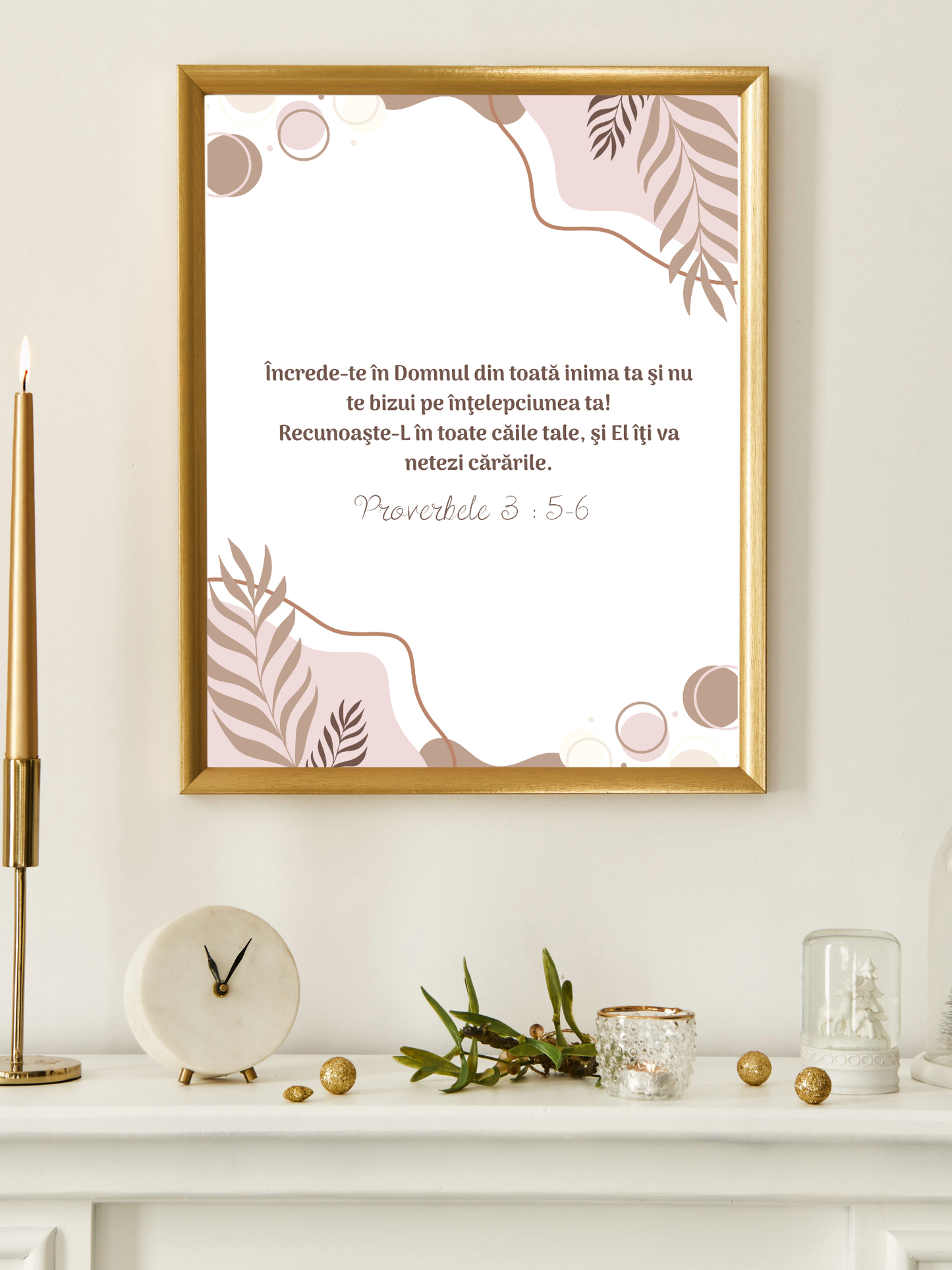 Tablou creștin – „Încrede-te în Domnul” – Proverbele 3:5-6