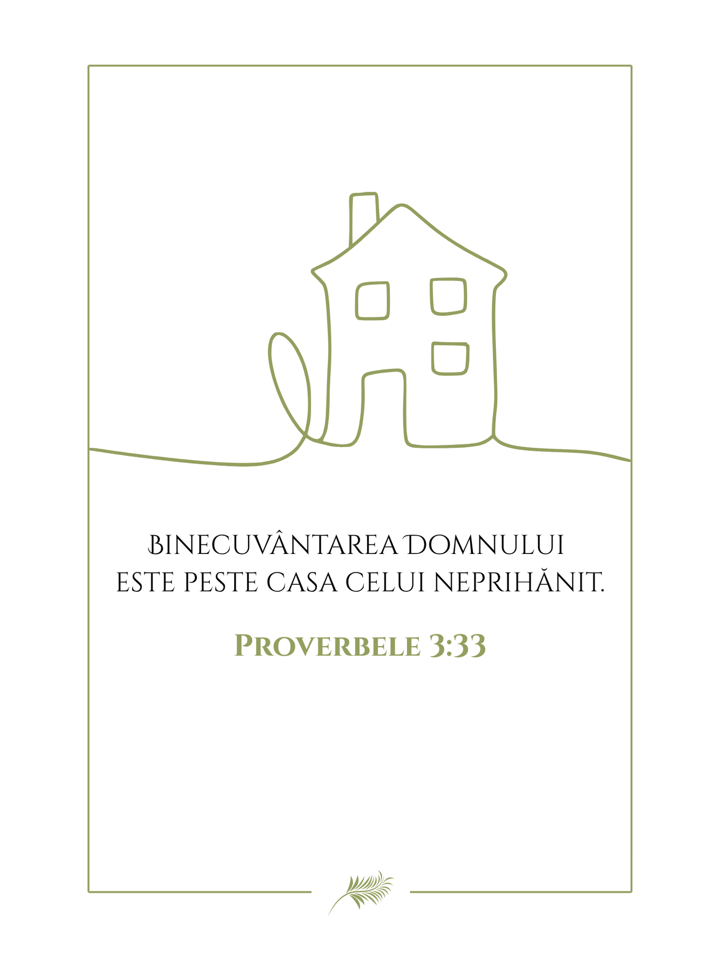 Tablou Creștin pentru Casă – „Binecuvântarea Domnului” | Proverbele 3:33