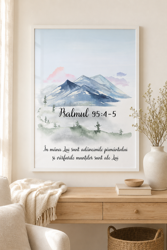 Tablou creștin – „În mâna Lui sunt adâncimile pământului” – Psalmul 95:4–5