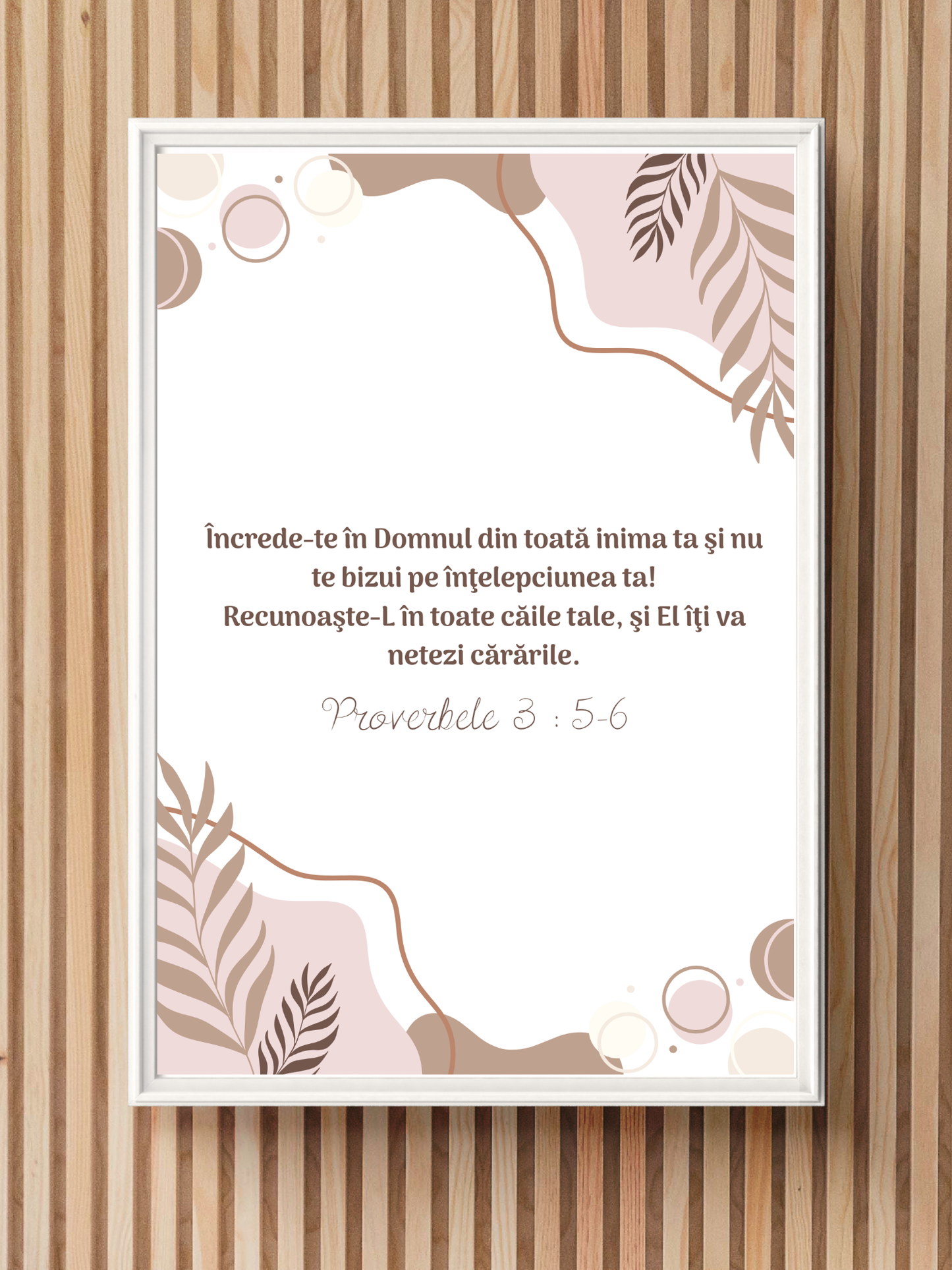 Tablou creștin – „Încrede-te în Domnul” – Proverbele 3:5-6