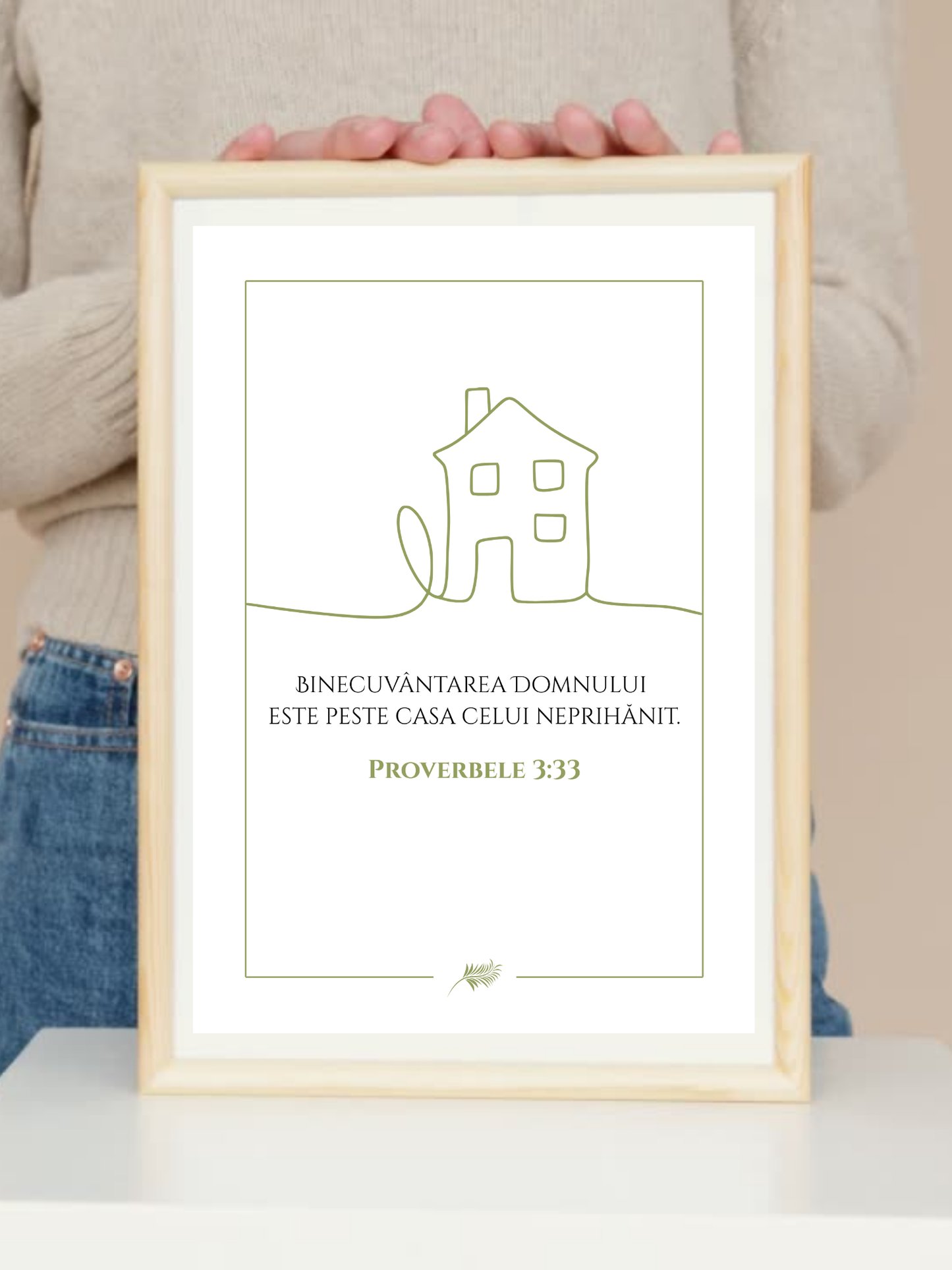 Tablou Creștin pentru Casă – „Binecuvântarea Domnului” | Proverbele 3:33