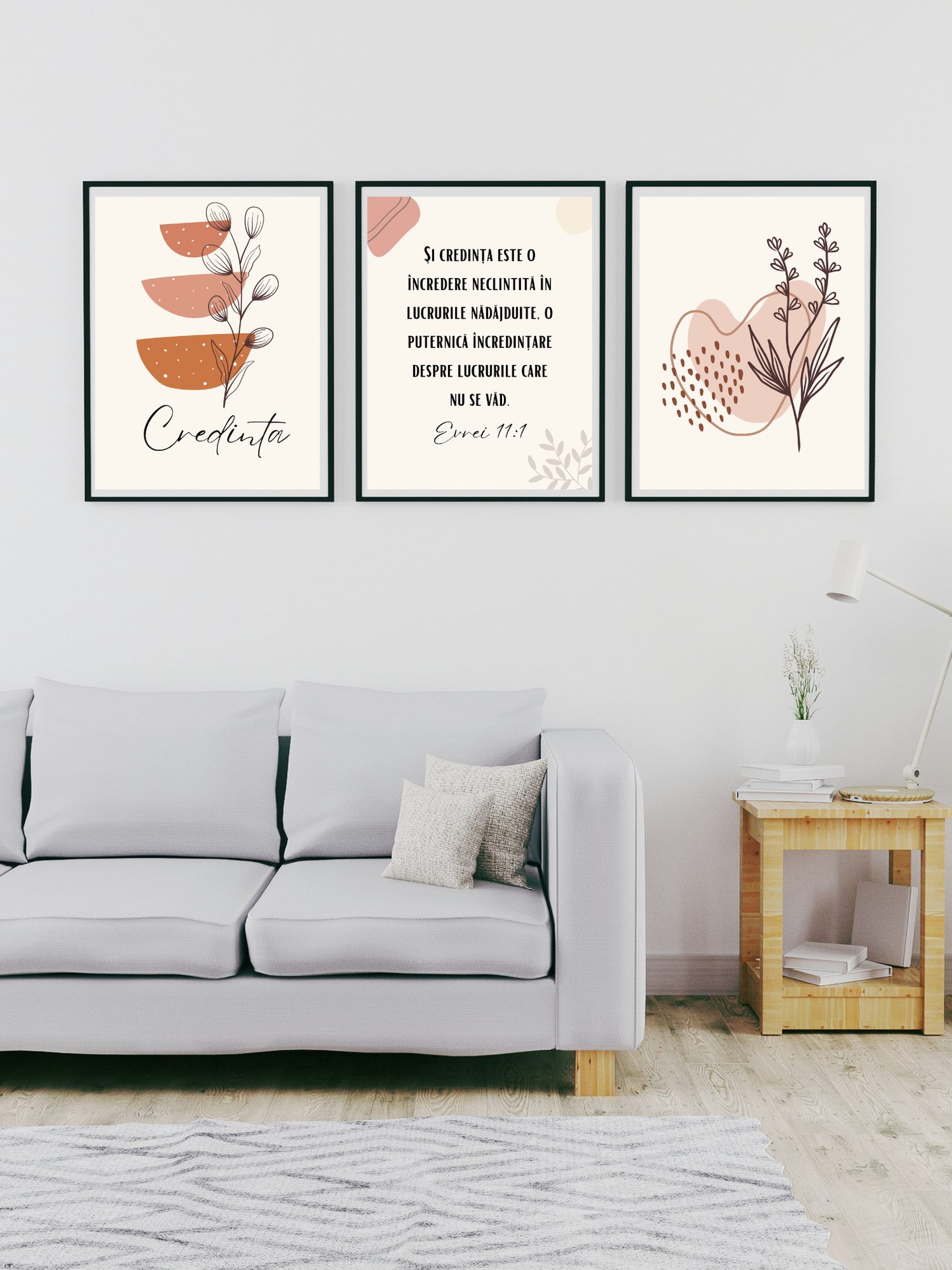 Set 3 Tablouri Creștine – Credința | Evrei 11:1