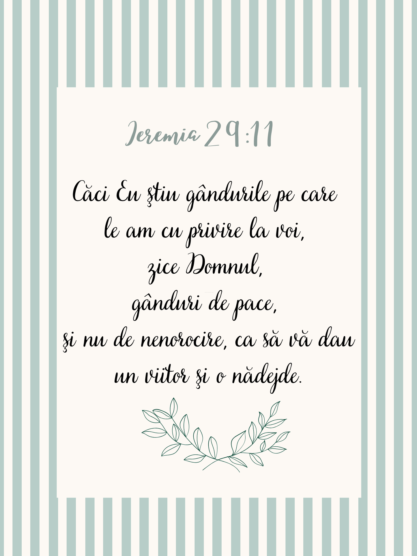 Tablou Creștin – „Un viitor și o nădejde” | Ieremia 29:11